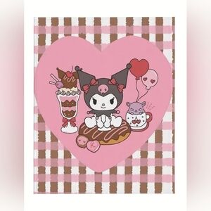 NEW! Sanrio Kuromi Cute Character Pink Heart Blanket 40*50 Inch NEW!